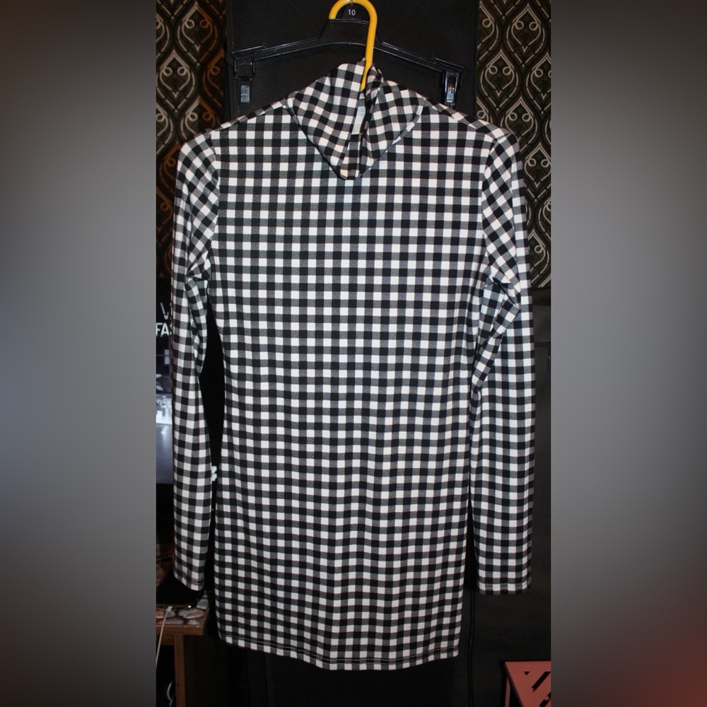 Checker Bodycon Mini Dress
